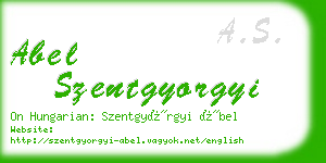 abel szentgyorgyi business card